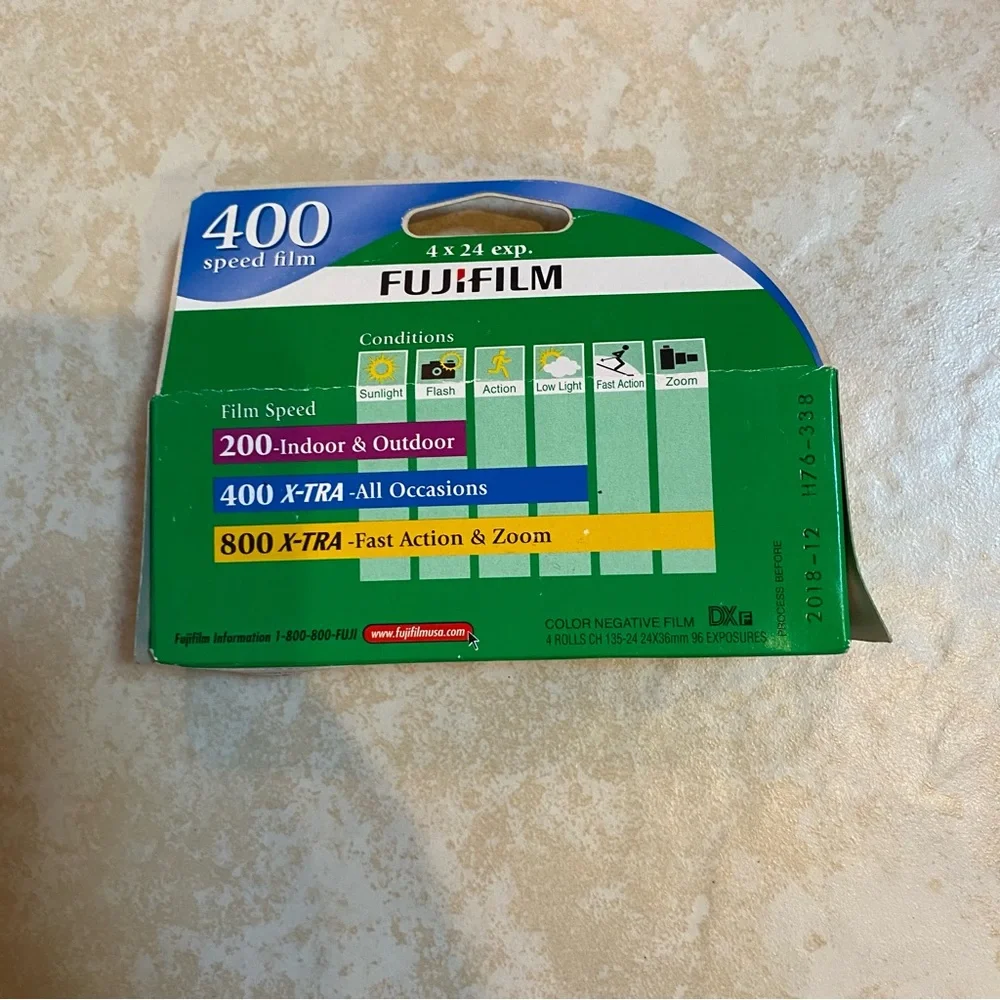 Fuji Film 400 Speed Film 4x24 Exposure
